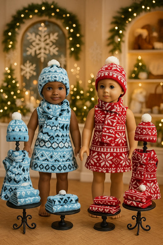 Red/White Knit Snowflake Dress