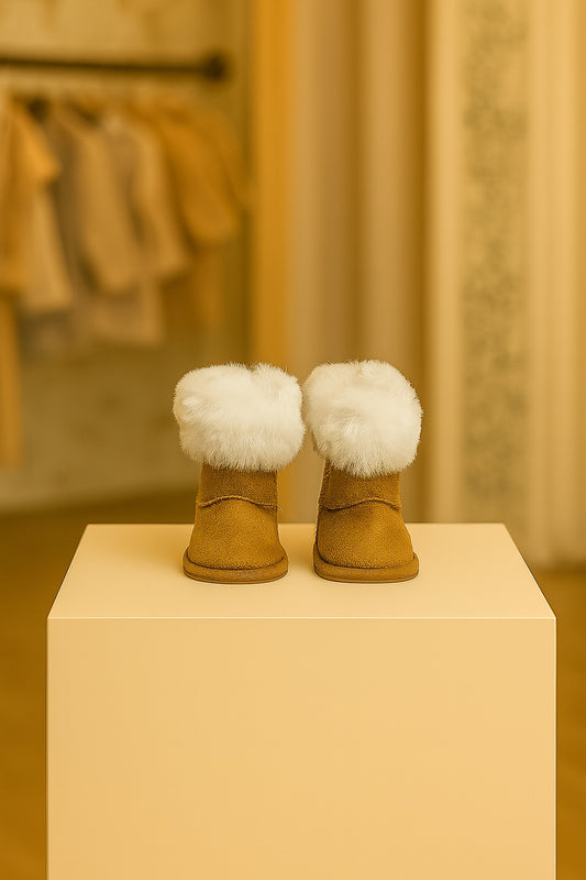 Brown Faux Suede Boots