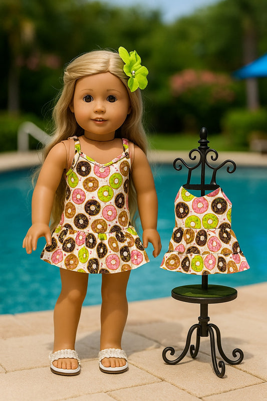 Donut Bathing Suit fits 18in Doll