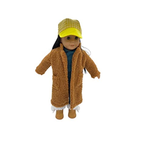 Yellow Plaid Baseball Wig Cap fits 18" Doll