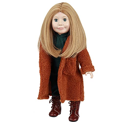 Brown (Faux) Lambs Wool Doll Coat