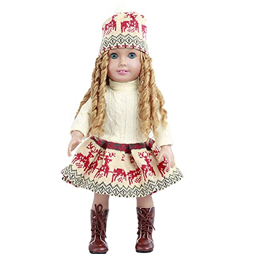 Knit Reindeer Dress with Hat Wig