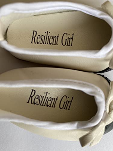Ivory and Black Ballet Slippers-Shoes (clothes and doll not included)