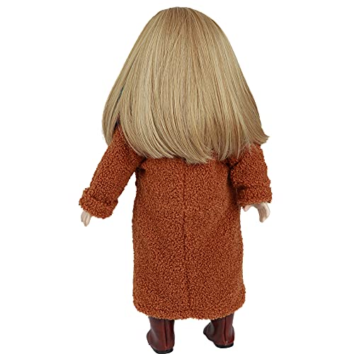 Brown (Faux) Lambs Wool Doll Coat