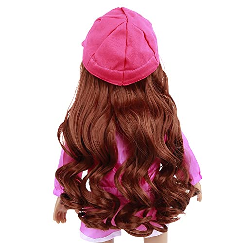 Baseball Wig Cap w/Auburn Curly Hair fits