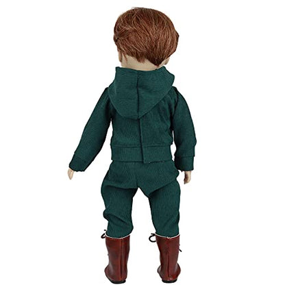 Uniquely Designed Green Sweat suit with Hoodie and Boots