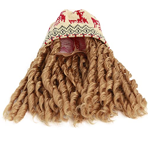 Knit Reindeer Dress with Hat Wig