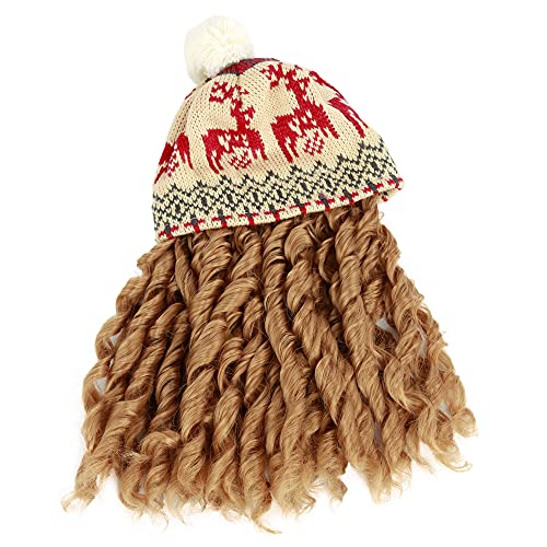 Knit Reindeer Dress with Hat Wig