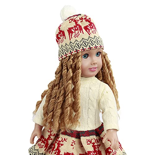 Knit Reindeer Dress with Hat Wig