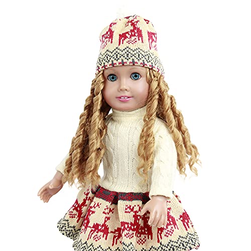 Knit Reindeer Dress with Hat Wig